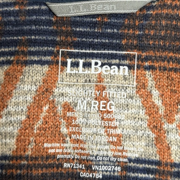 L.L. Bean Men’s Sweater Fleece Pullover Size Medium - Picture 3 of 10